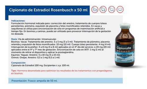 Cipionato de Estradiol Rosenbusch x 50 ml